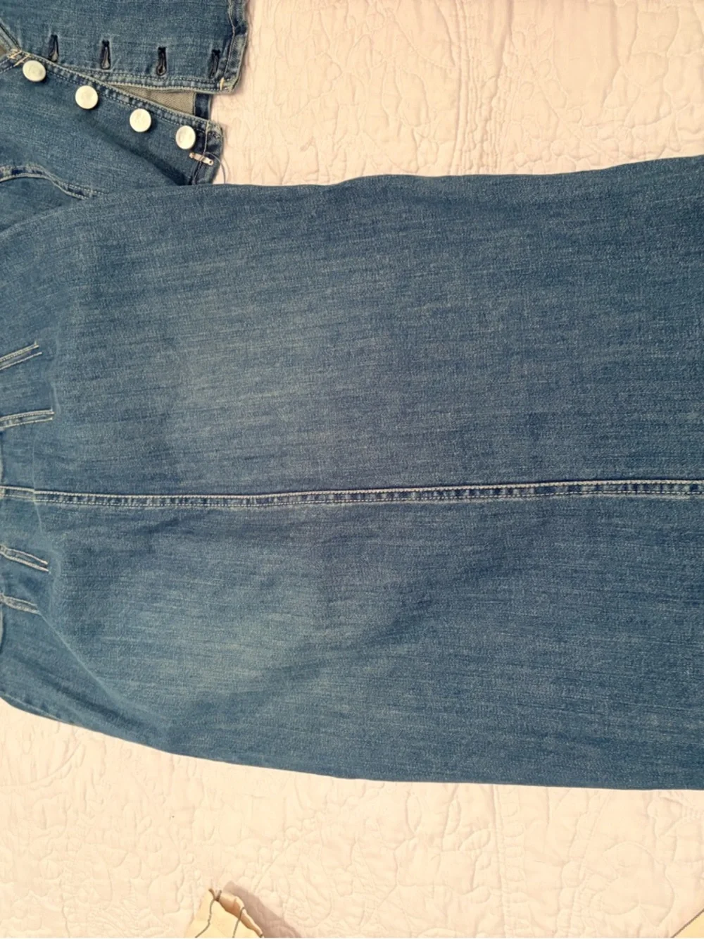 Anthropologie  Blue Denim High-Waist Women’s Jeans Dress/Skirt Set - Picture 6 of 6